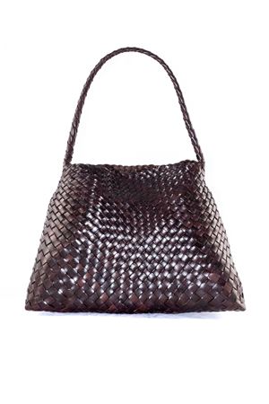 Borsa Santa Maria Mini S. Croce in pelle marrone scuro DRAGON DIFFUSION | 8700DARKBROWN